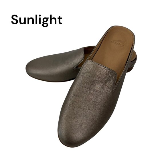 Dansko Women Slip-On Mules SZ 41 Brown Metallic Leather Comfortable Casual Shoes - Picture 1 of 15